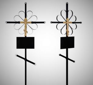 Крест намогильный металлический "Стандарт" с распятием