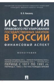 История правового регулирования государственных закупок в России. Финансовый аспект. Монография / Кикавец Виталий Викторович