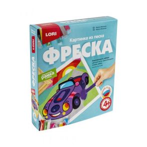 Фреска. Картина из песка "Машинка"