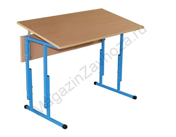 Парта Детская 1 Местная (Регулируемая) С Наклоном Столешницы