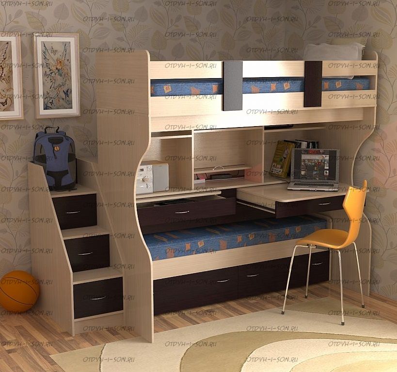 Кровать двухъярусная трансформер Дуэт-4