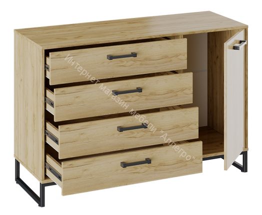 Комод «Лофт» тип 3 (Дуб крафт золотой)