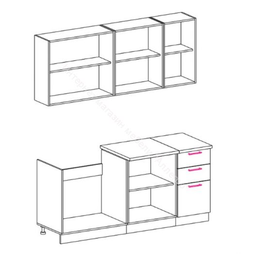 Кухонный гарнитур Риал К-68-Капучино 1800
