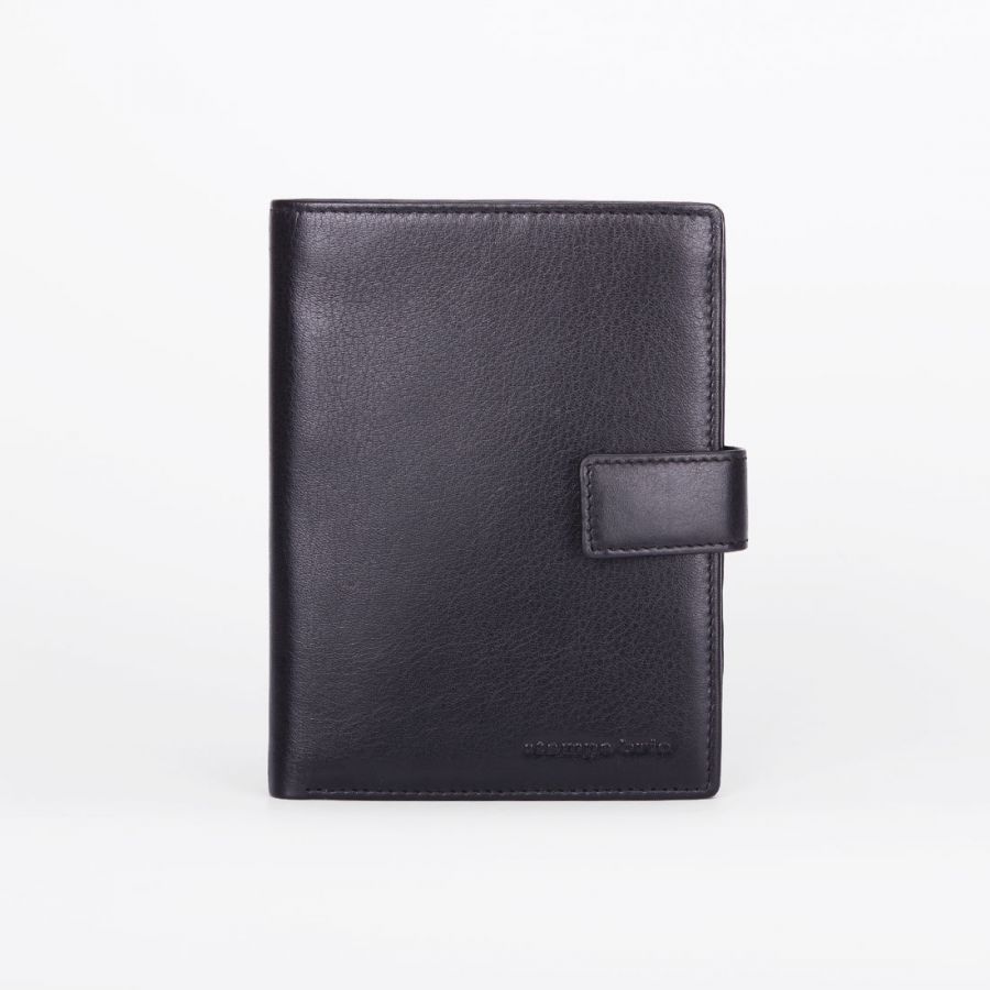 Кожаное вертикальное портмоне Stampa Brio 601-2951C BLACK BKS