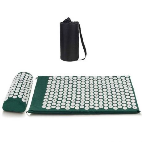 Акупунктурный массажный комплект из коврика и валика Acupressure Mat