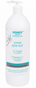 107183 DOMIX Крем для ног от трещин и ссадин с витамином F, E, D-пантенолом и коллоидным серебром  1л.