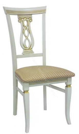 Стул Leset Юта Слоновая кость1013 с золотой патиной/жаккард Атина золотой Ж4.02