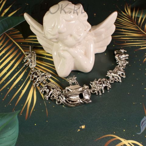 Браслет "Ноев ковчег" цвет серебра (AJC США)