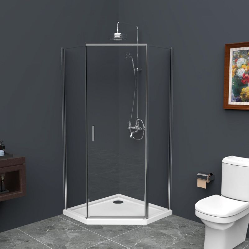 Душевой уголок BelBagno UNO-195-P-1-90-C-Cr