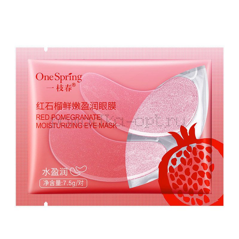 ~~~ One Spring Гидрогелевые патчи для кожи вокруг глаз с экстрактом граната Red Pomegranate Moisturizing Eye Mask, 7,5г