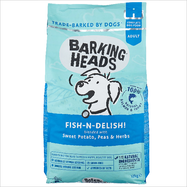 Сухой корм для собак Barking Heads Рыбка-вкусняшка беззерновой с лососем и форелью 12 кг