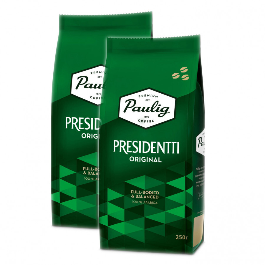 Кофе "Presidentti" жареный в зернах 250гр