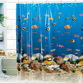 штора для ванны Shower Curtain ПВХ 180*180 с кольцами (арт. 871)