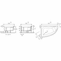 Угловая акриловая ванна Jacob Delafon Micromega Duo E602 схема 6