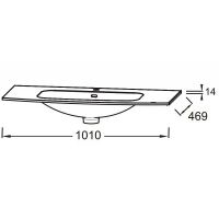 Раковина прямоугольная Jacob Delafon Nona EB188 из искусственного камня схема 3