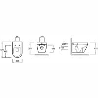 Унитаз Jacob Delafon Rodin+ EDY102-00 подвесной без сиденья схема 6