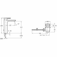 Смеситель для раковины Jacob Delafon Aleo E7229 схема 7