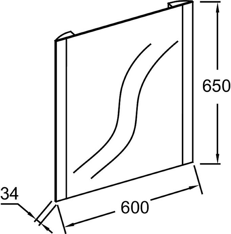 Современное прямоугольное зеркало Jacob Delafon Replique EB147 схема 5
