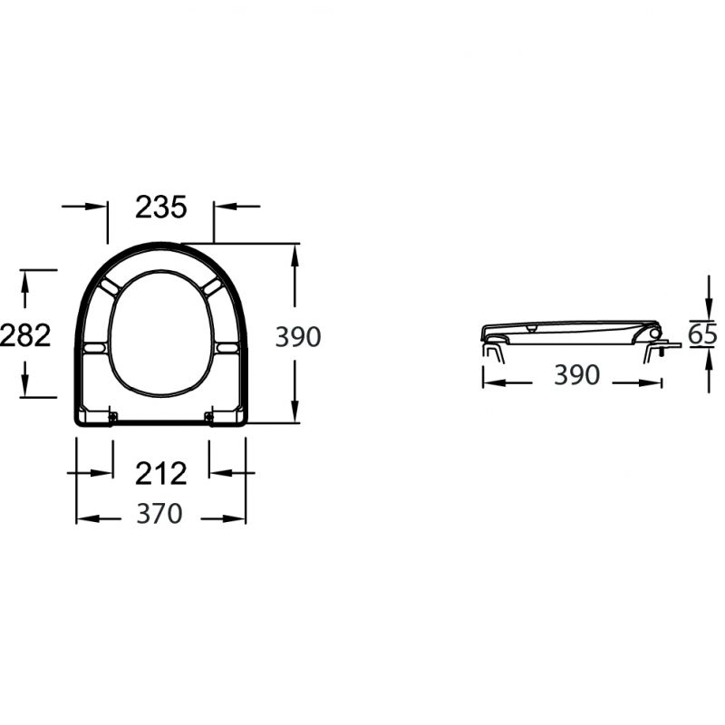 Сиденье для унитаза Jacob Delafon Ove E70005-00 с микролифтом схема 8