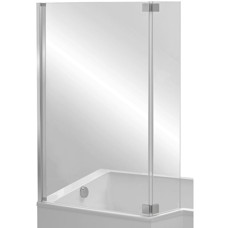 Шторка на ванну Jacob Delafon Bain Douche Neo 112x140 E4930-GA профиль Хром стекло прозрачное схема 1