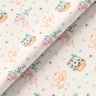 Хлопок - Милые зверушки на молочном 50х37 см limit