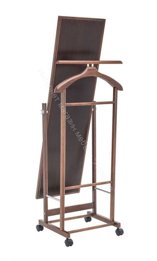 Вешалка напольная с зеркалом Leset Сиэтл орех