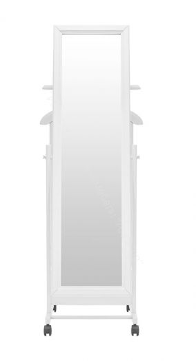 Вешалка напольная с зеркалом Leset Сиэтл белый