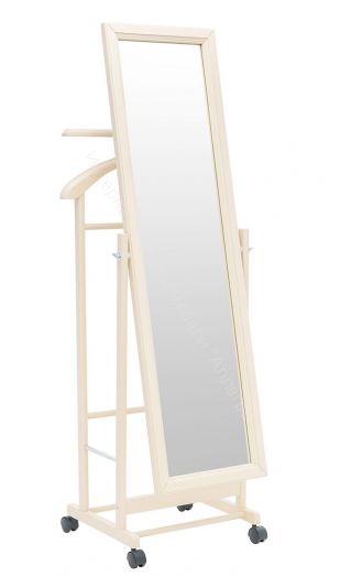Вешалка напольная с зеркалом Leset Сиэтл слоновая кость