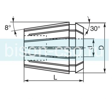 Цанга тип 7618-ER40-4,5 Bison-Bial DIN 6499