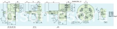 Патрон токарный Autogrip 3P-10A6 3-х кулачковый механизированный без проходного отверстия