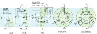 Патрон токарный Autogrip 3P-215 3-х кулачковый механизированный без проходного отверстия