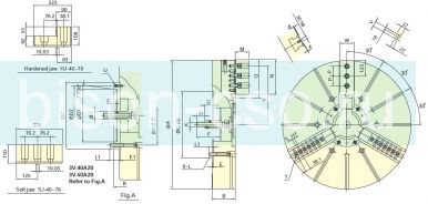 Патрон токарный 3-х кулачковый Autogrip 3V-50 герметичный для вертикальных станков