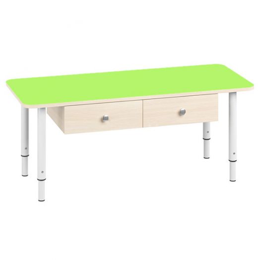 РСН-0007-08 Стол парта с ящиками регулируемый Цвет: Зелёный