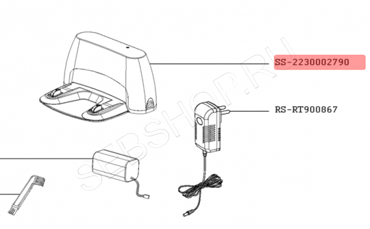 Зарядная станция  роботов-пылесосов TEFAL EXPLORER SERIE 45 моделей RG8227, RG8277. Артикул SS-2230002790.