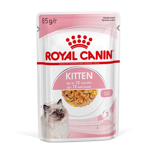 Влажный корм для КОТЯТ  Royal Canin Kitten  кусочки в желе