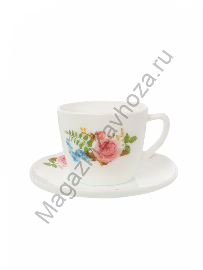 Чайная пара 250 мл квадратная форма/ 16/86220/XN (7003) /без упаковки