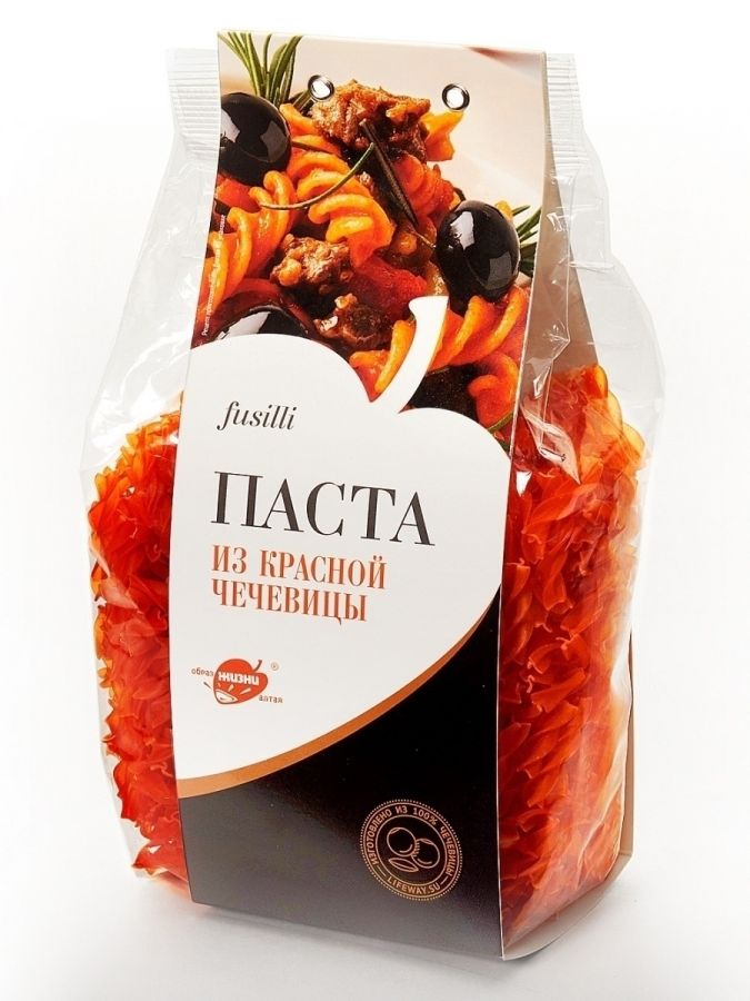 ОБРАЗ ЖИЗНИ АЛТАЯ Паста fusilli из красной чечевицы 300г