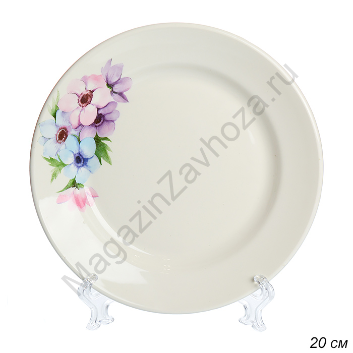 Тарелка мелкая 200 мм Весенний букет / 056 /уп 26/ гр 8 ф