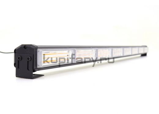LED балка оранжевый строб 80 ватт односторонняя 63см 4 секции 12-24 вольт ip67