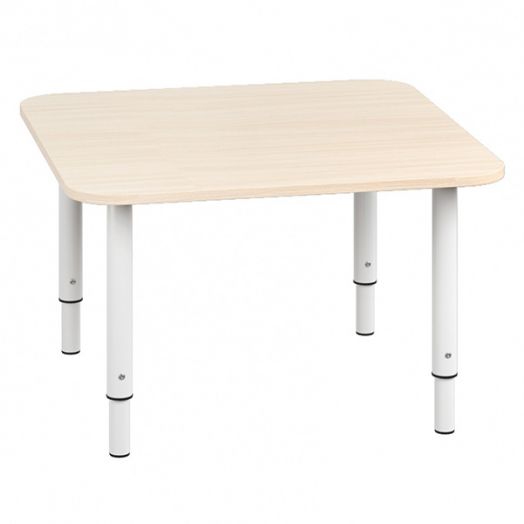 РСН-0015-01 Стол квадратный регулируемый Цвет: Дуб молочный 700х700x460/580мм