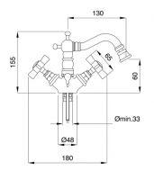 Смеситель двухвентильный для биде Migliore Prinseton ML.PRN-844 схема 7