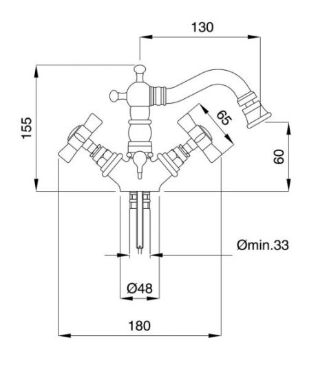 Смеситель двухвентильный для биде Migliore Prinseton ML.PRN-844 схема 7