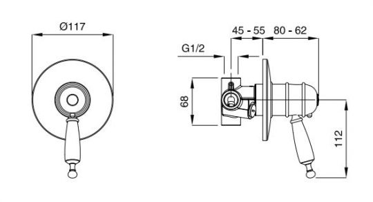 Смеситель термостатический для душа Migliore Oxford ML.OXF-6377.BI ФОТО