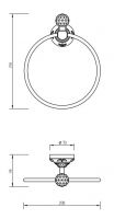 Кольцевой полотенцедержатель Migliore Cristalia 16 схема 2