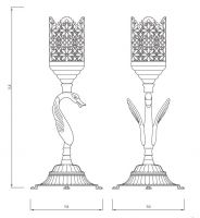 Подсвечник одинарный Migliore Luxor 26151 схема 2