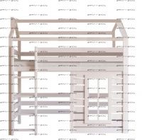 Кровать-чердак Домик Standard №6