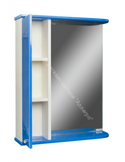Шкаф-зеркало Радуга Синий металлик 50 левый/правый АЙСБЕРГ