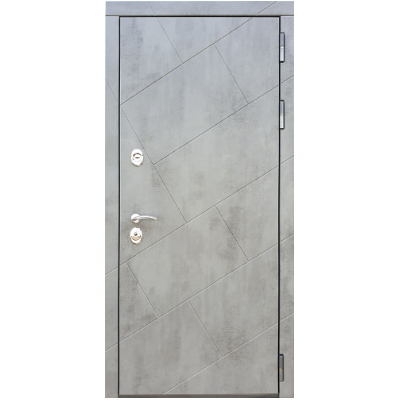 Дверь входная металлическая Great Doors H22 Бетон Темный Зеркало Макси Бетон Светлый