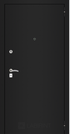 Входная дверь Лабиринт CLASSIC шагрень черная 01 Сандал белый