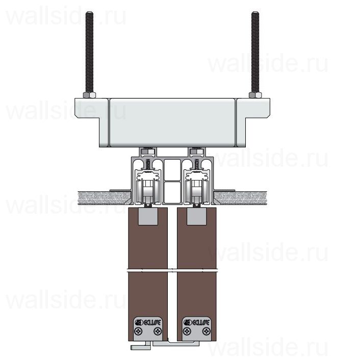 Eclisse Ceiling Track - для 2 дверей